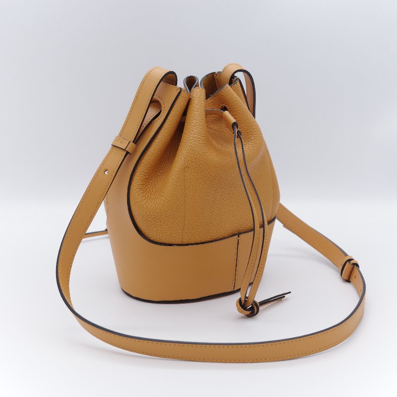 Loewe 羅威  Balloon 藏紅花黃 芥末黃 牛皮 小號 氣球包-6