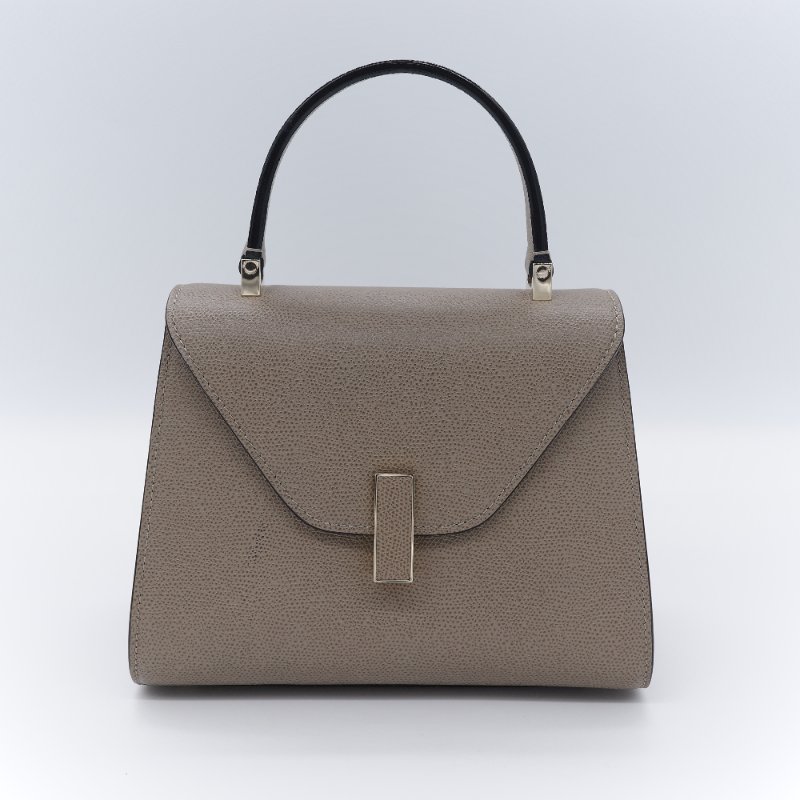 Valextra 瓦萊可斯特拉 Mini Iside 經典米色 杏色 小牛皮 手提包-1