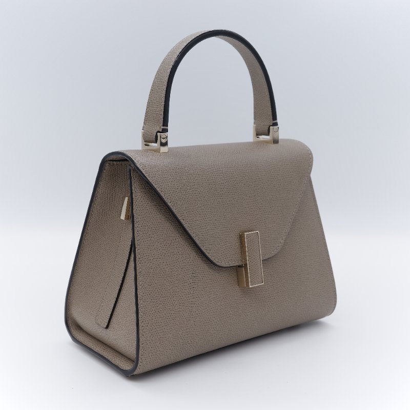 Valextra 瓦萊可斯特拉 Mini Iside 經典米色 杏色 小牛皮 手提包-2