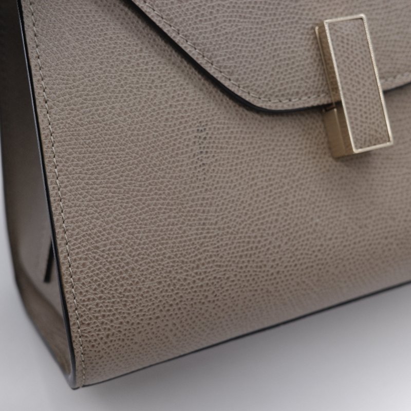 Valextra 瓦萊可斯特拉 Mini Iside 經典米色 杏色 小牛皮 手提包-10