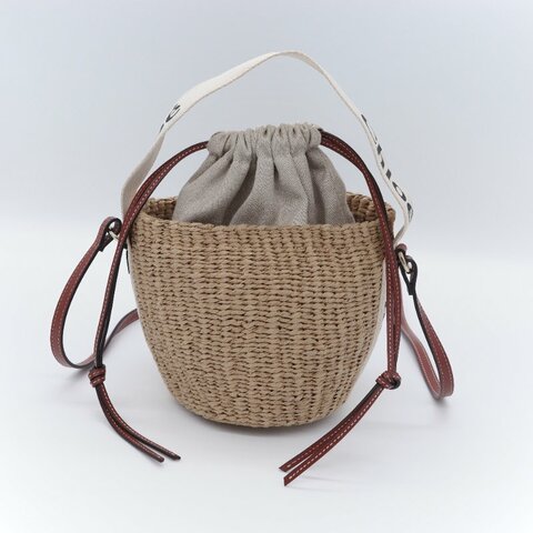 Chloé 寇伊 Woody Basket 小型草編 編織水桶 籃子包