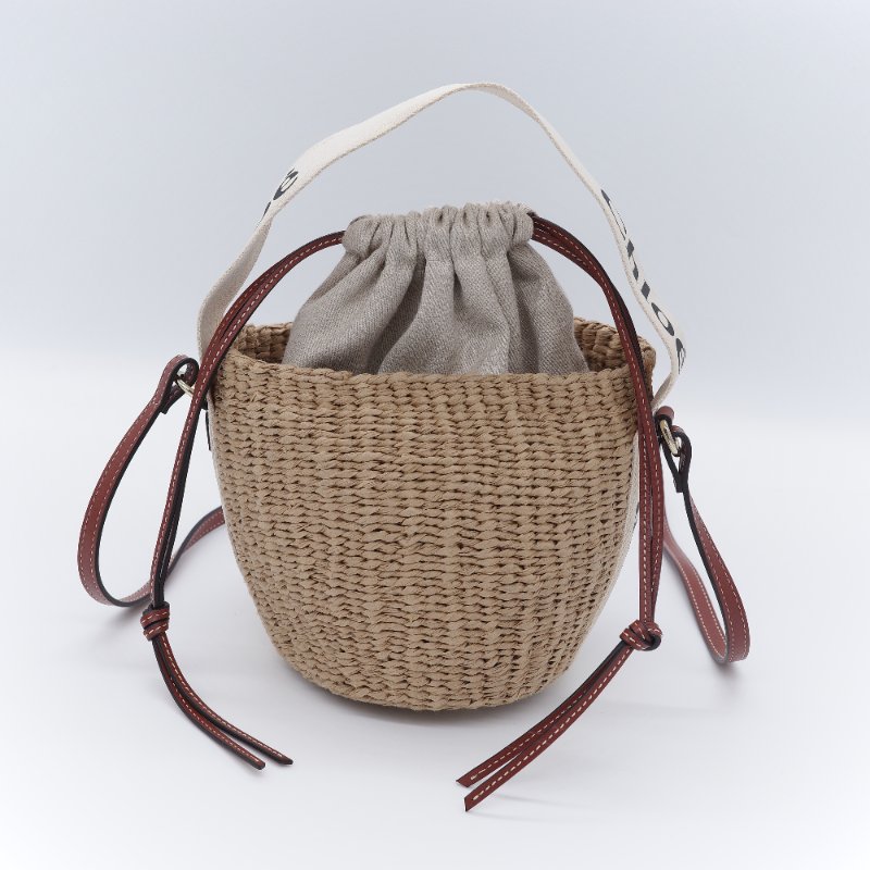 Chloé 寇伊 Woody Basket 小型草編 編織水桶 籃子包-1