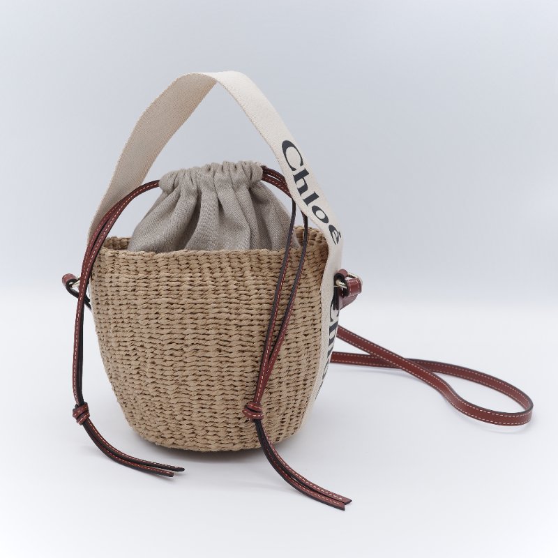 Chloé 寇伊 Woody Basket 小型草編 編織水桶 籃子包-2