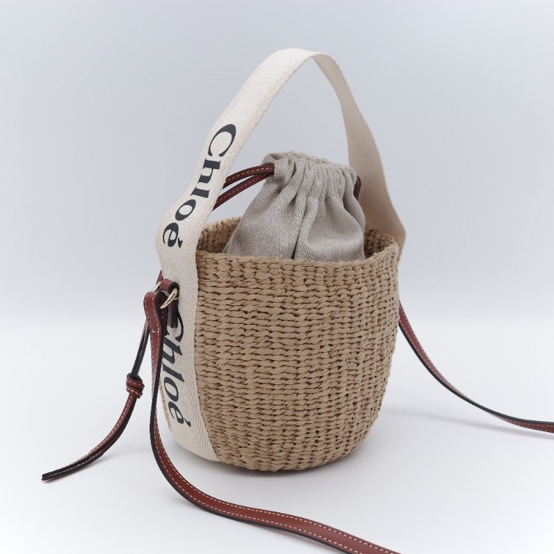 Chloé 寇伊 Woody Basket 小型草編 編織水桶 籃子包-5