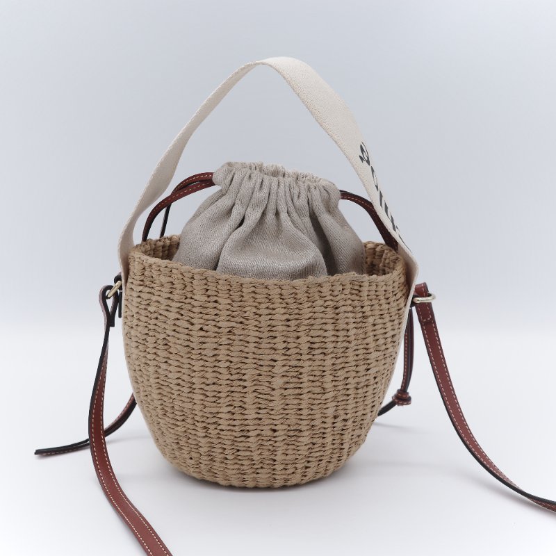 Chloé 寇伊 Woody Basket 小型草編 編織水桶 籃子包-6