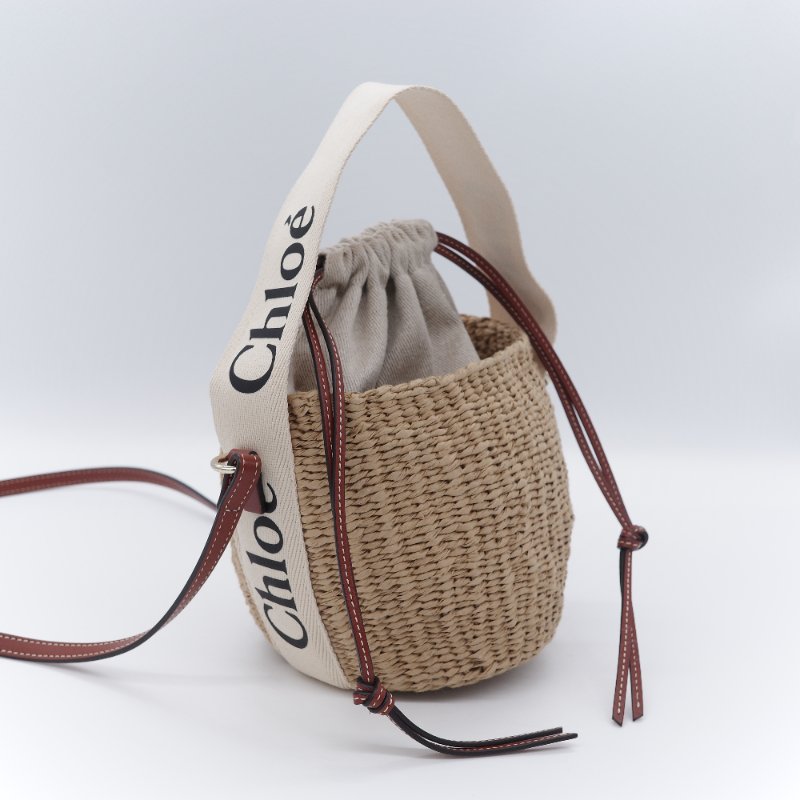 Chloé 寇伊 Woody Basket 小型草編 編織水桶 籃子包-8