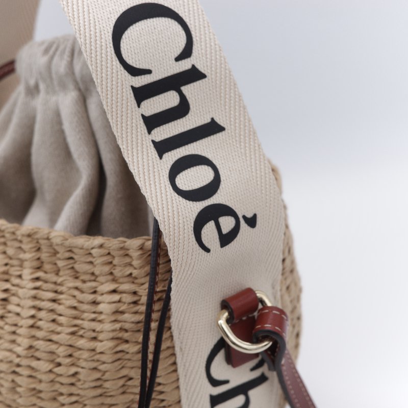 Chloé 寇伊 Woody Basket 小型草編 編織水桶 籃子包-11