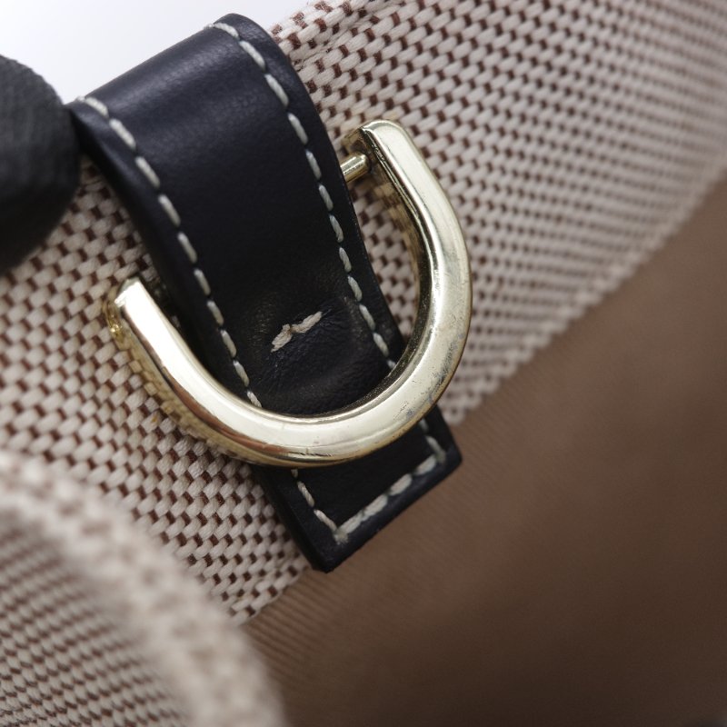 Chloé 寇伊 經典 Woody 小號 黑色 米色 帆布托特包 手提包-11