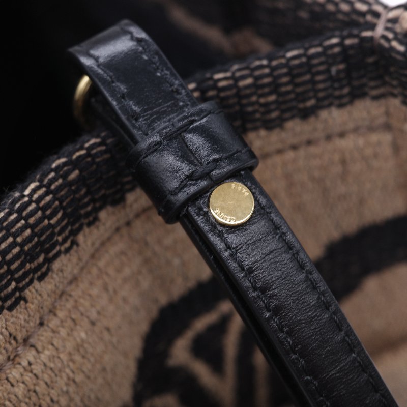 Celine 思琳 Cabas Thais 經典黑白條紋 小型 肩背包 手提包 托特包-11