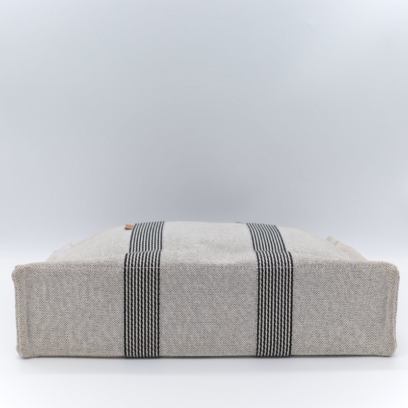 Hermès 愛馬仕 Fourre-Tout MM 米色 黑色拼色 帆布包 托特包-4