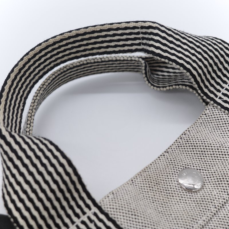 Hermès 愛馬仕 Fourre-Tout MM 米色 黑色拼色 帆布包 托特包-14