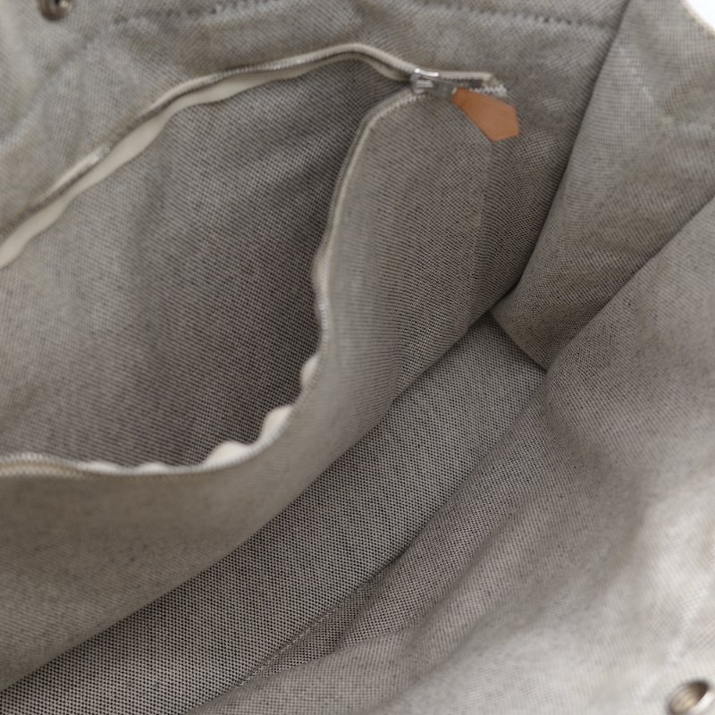 Hermès 愛馬仕 Fourre-Tout MM 米色 黑色拼色 帆布包 托特包-15