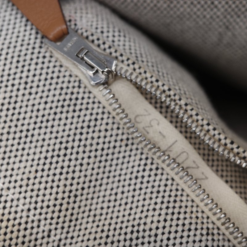 Hermès 愛馬仕 Fourre-Tout MM 米色 黑色拼色 帆布包 托特包-18