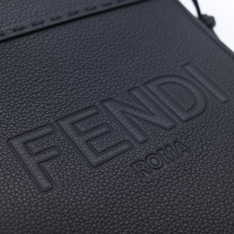 Fendi 芬迪 Go-To Mini 黑色小牛皮  迷你 購物袋 琴譜包 手提袋-9