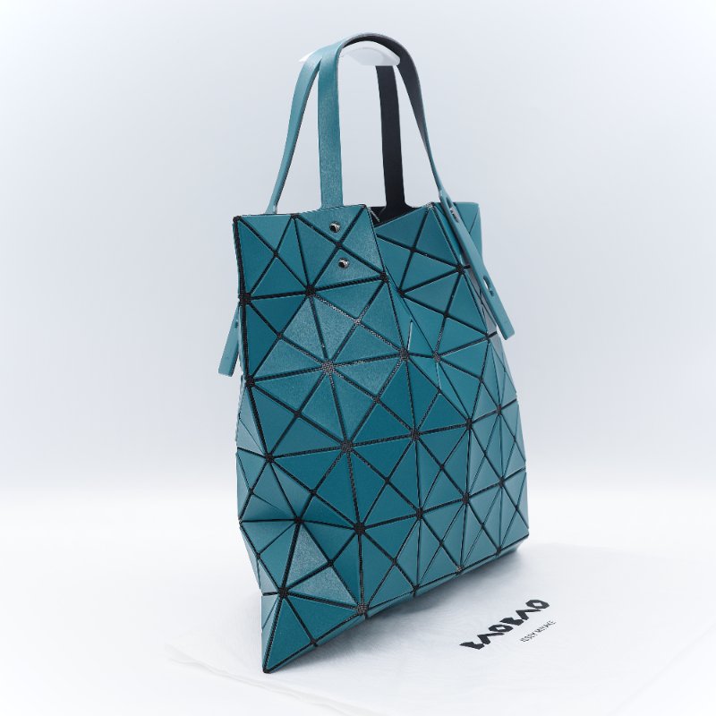 Issey Miyake 三宅一生 Bao Bao Lucent 經典幾何 6x6 綠色 PVC 托特包-1