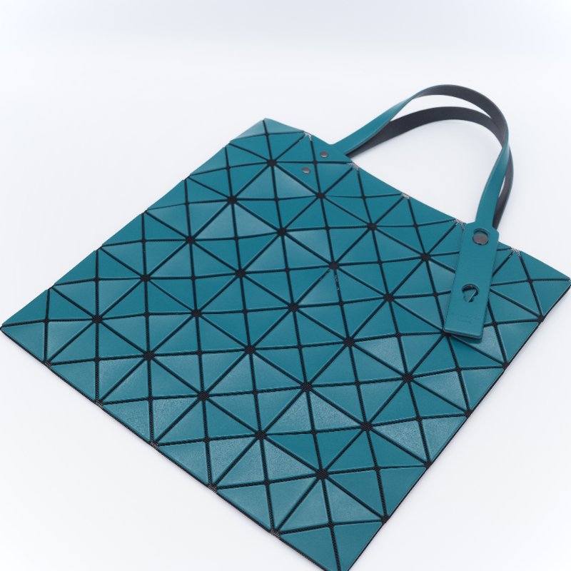 Issey Miyake 三宅一生 Bao Bao Lucent 經典幾何 6x6 綠色 PVC 托特包-3