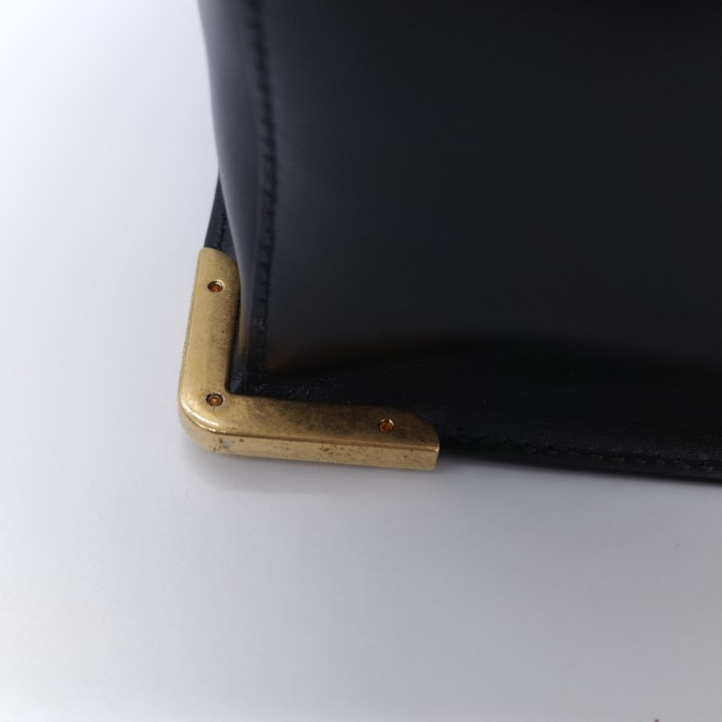 Prada 普拉達 Cahier 獅頭裝飾 復古黑 Saffiano 牛皮 肩背包 側背包-9