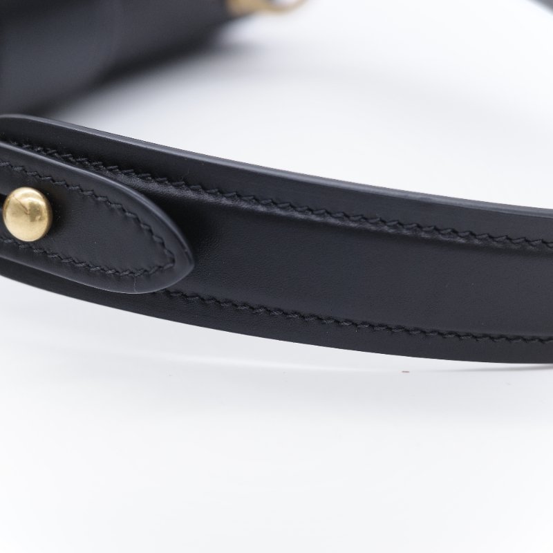 Prada 普拉達 Cahier 獅頭裝飾 復古黑 Saffiano 牛皮 肩背包 側背包-22