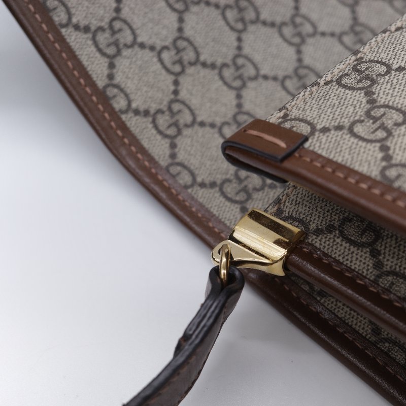 Gucci 古馳 經典 Mini GG Supreme雙G互扣 帆布 牛皮 斜背包 相機包-12