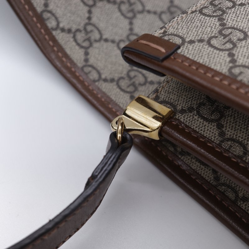 Gucci 古馳 經典 Mini GG Supreme雙G互扣 帆布 牛皮 斜背包 相機包-13