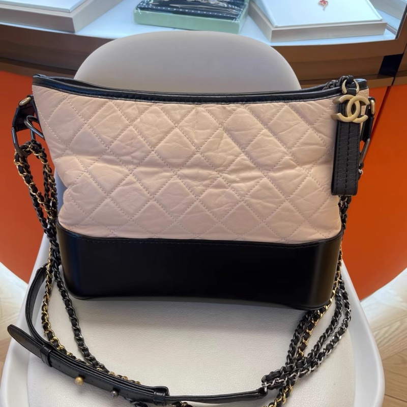 Chanel Gabrielle 香奈兒流浪包 奶茶色 中號-0