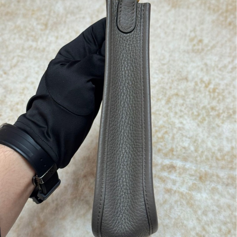 愛馬仕伊芙琳mini錫器灰金D刻-3