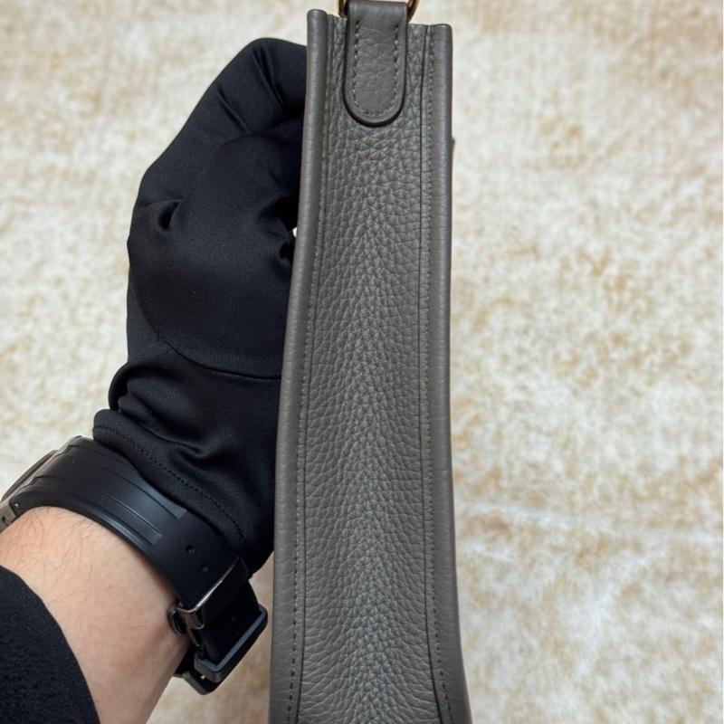 愛馬仕伊芙琳mini錫器灰金D刻-4