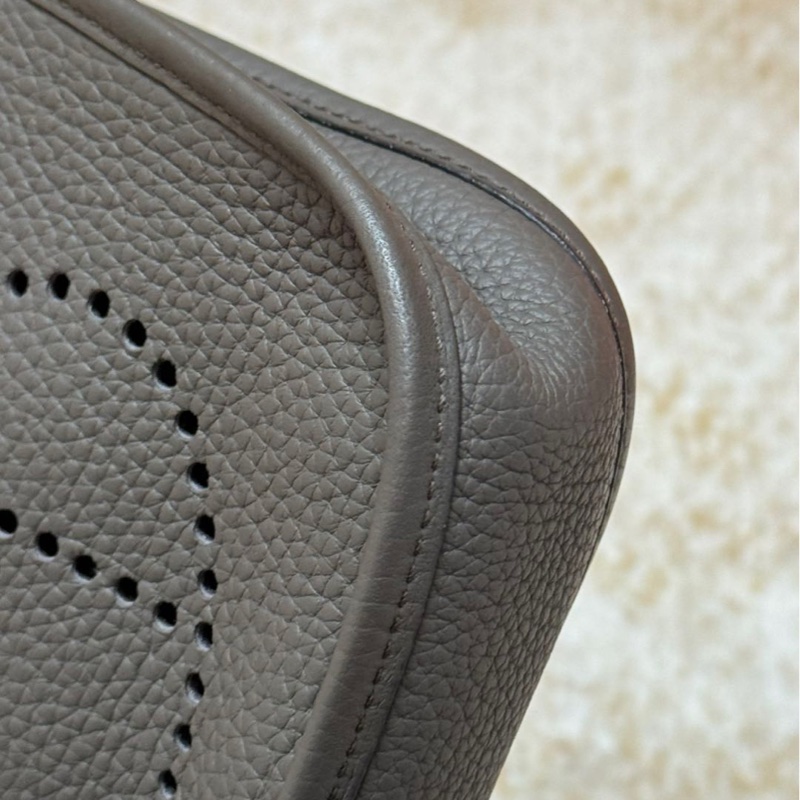 愛馬仕伊芙琳mini錫器灰金D刻-7