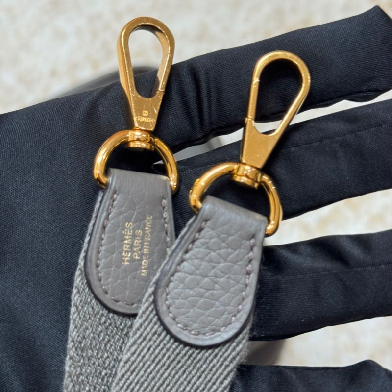 愛馬仕伊芙琳mini錫器灰金D刻-12