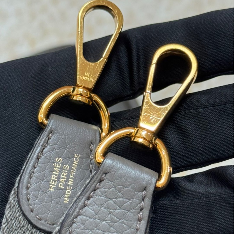 愛馬仕伊芙琳mini錫器灰金D刻-13