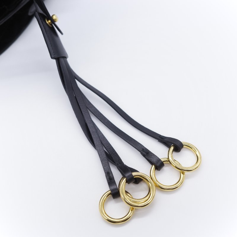 Prada 普拉達 Corsaire 黑色 天鵝絨 金屬環裝飾 後背包 雙肩包-14