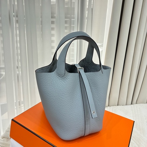 Hermes Picotin18 菜籃18 木偶灰 銀釦 全新品