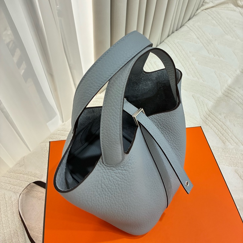 Hermes Picotin18 菜籃18 木偶灰 銀釦 全新品-4
