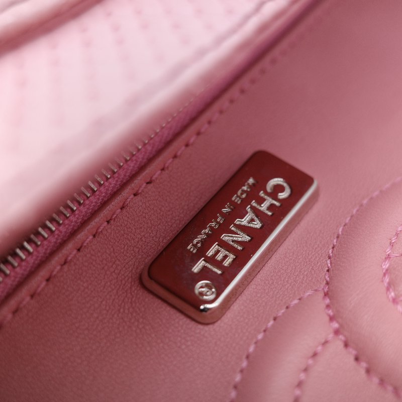 Chanel 香奈兒 經典翻蓋 粉紅漸層 蟒蛇皮 翻蓋包 肩背包-23