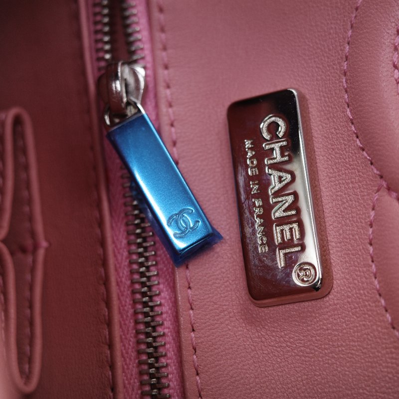 Chanel 香奈兒 經典翻蓋 粉紅漸層 蟒蛇皮 翻蓋包 肩背包-27