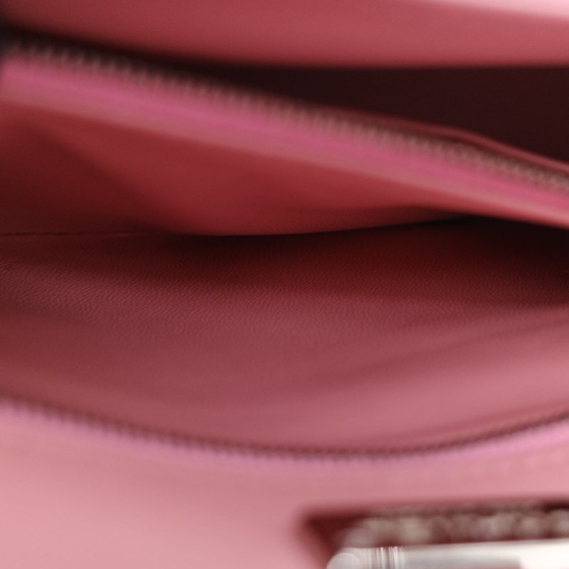 Chanel 香奈兒 經典翻蓋 粉紅漸層 蟒蛇皮 翻蓋包 肩背包-28