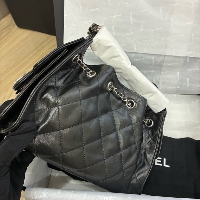 Chanel mini25 bag 黑金 黑銀 全新-4