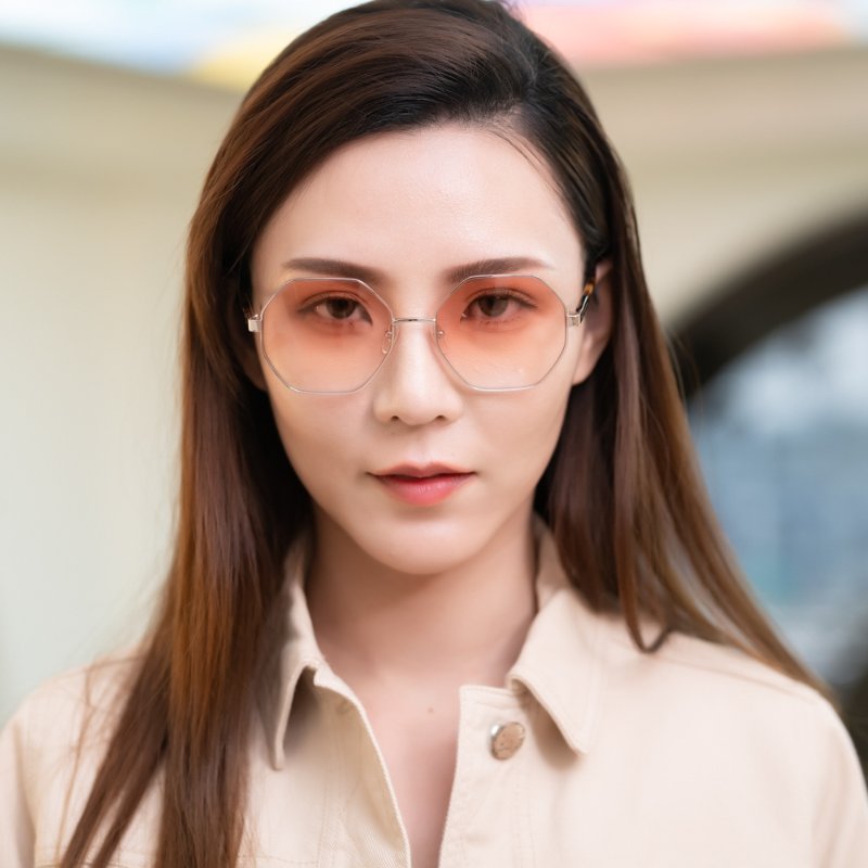 LONGCHAMP 太陽眼鏡(玫瑰金)-4