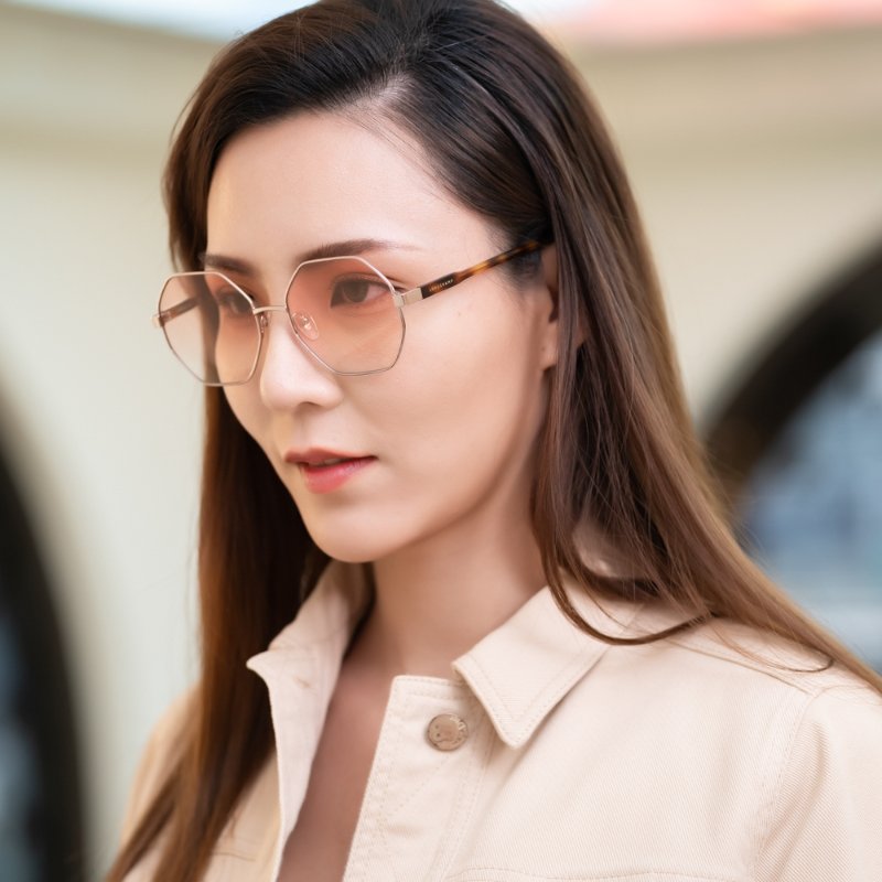 LONGCHAMP 太陽眼鏡(玫瑰金)-5