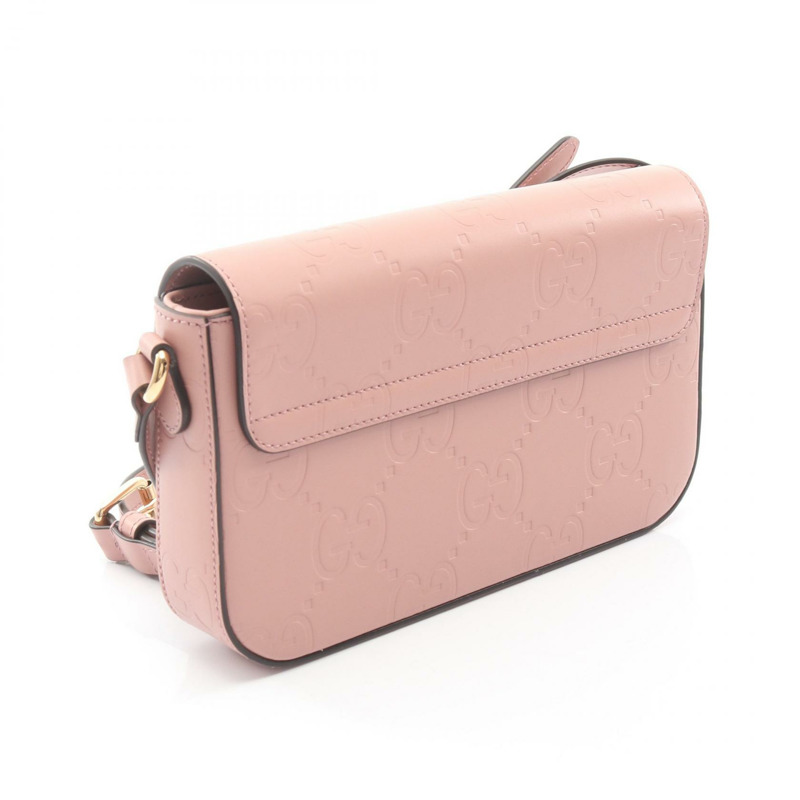 GUCCI GG 超迷你斜背包 772794 粉紅皮革 二手 女士-1
