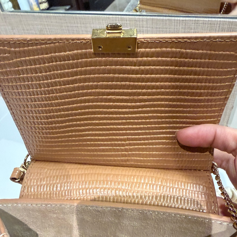 Polène Numéro Sept Mini 蜥蜴紋 真皮小包 金扣 手提/斜背包-6