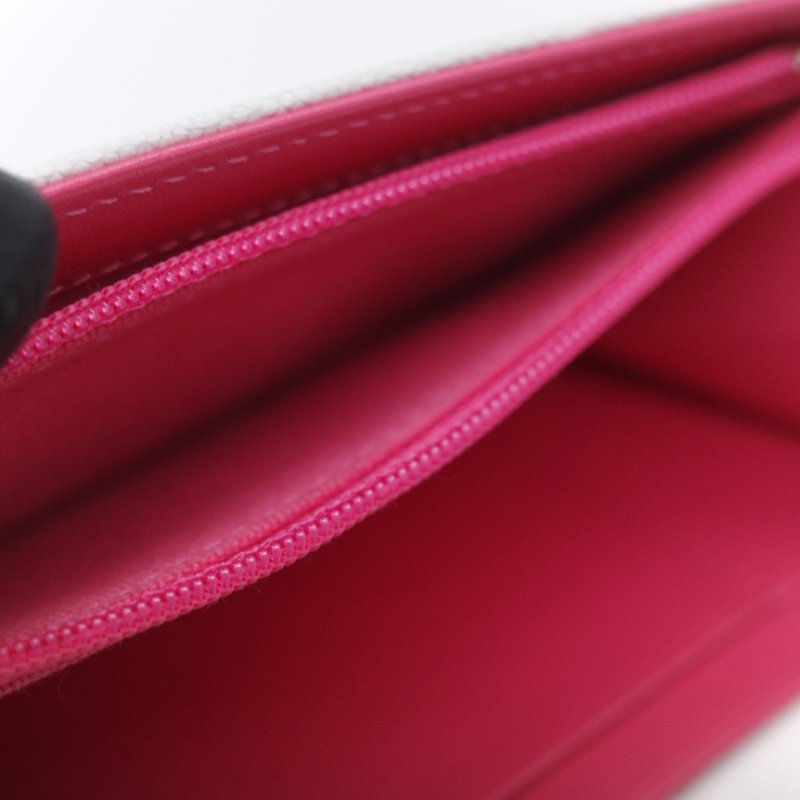 Chanel 香奈兒 經典菱格紋 白色 顆粒小牛皮 荔枝皮 翻蓋長夾-21