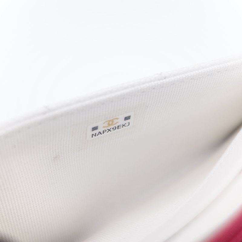 Chanel 香奈兒 經典菱格紋 白色 顆粒小牛皮 荔枝皮 翻蓋長夾-25