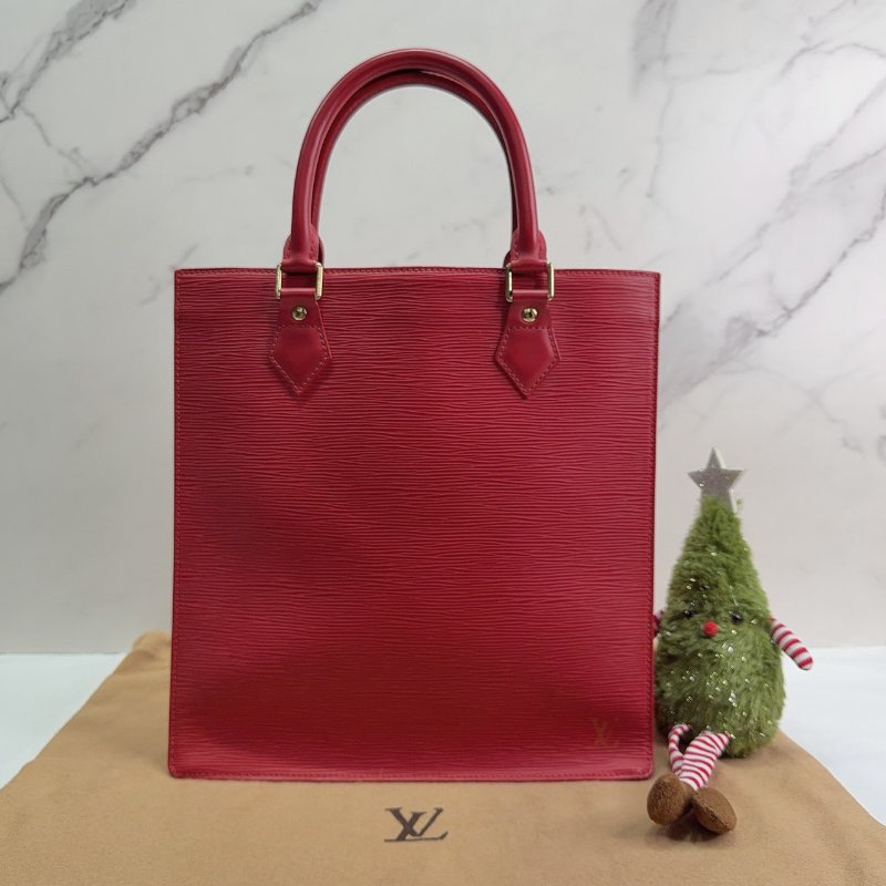 LV 紅色EPI Sac Plat PM手提包-0