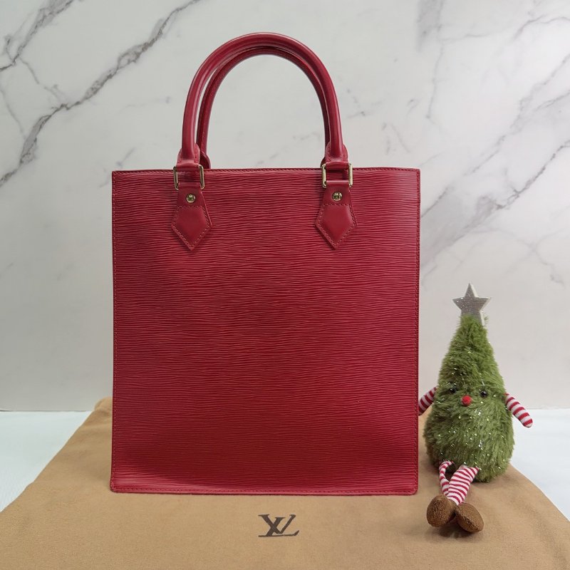 LV 紅色EPI Sac Plat PM手提包-1