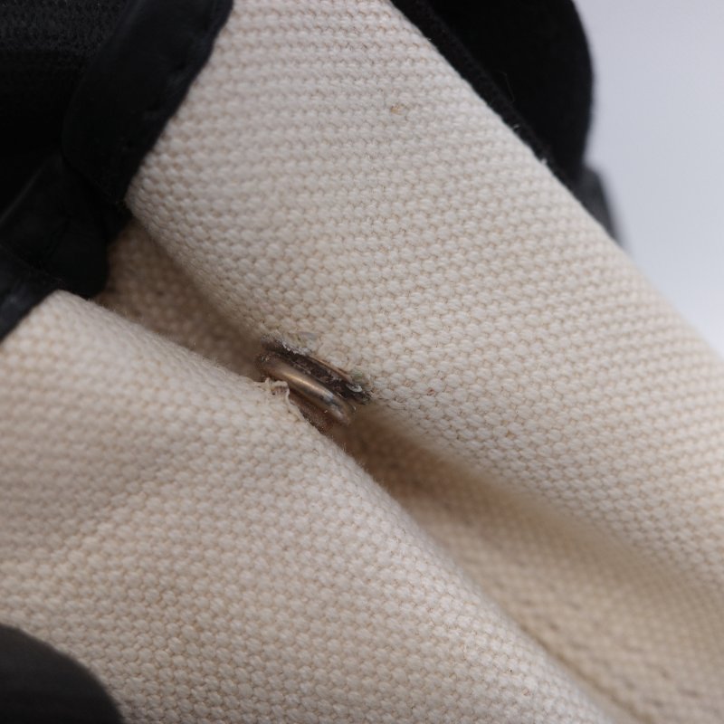 Balenciaga 黑色帆布拼米白帆布 手提包 肩背包-16