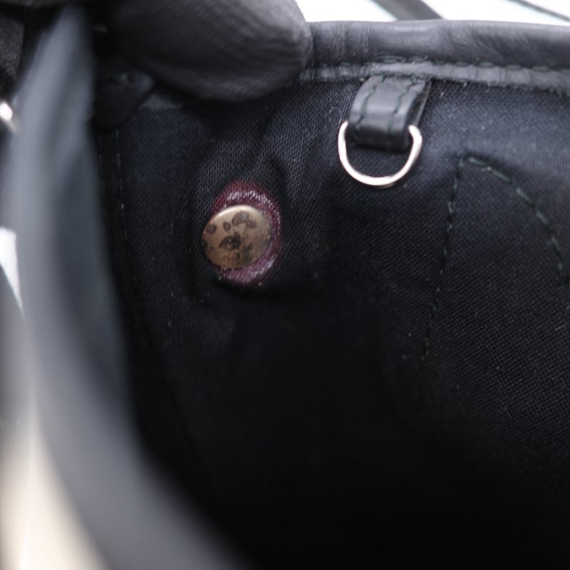 Balenciaga 黑色帆布拼米白帆布 手提包 肩背包-19