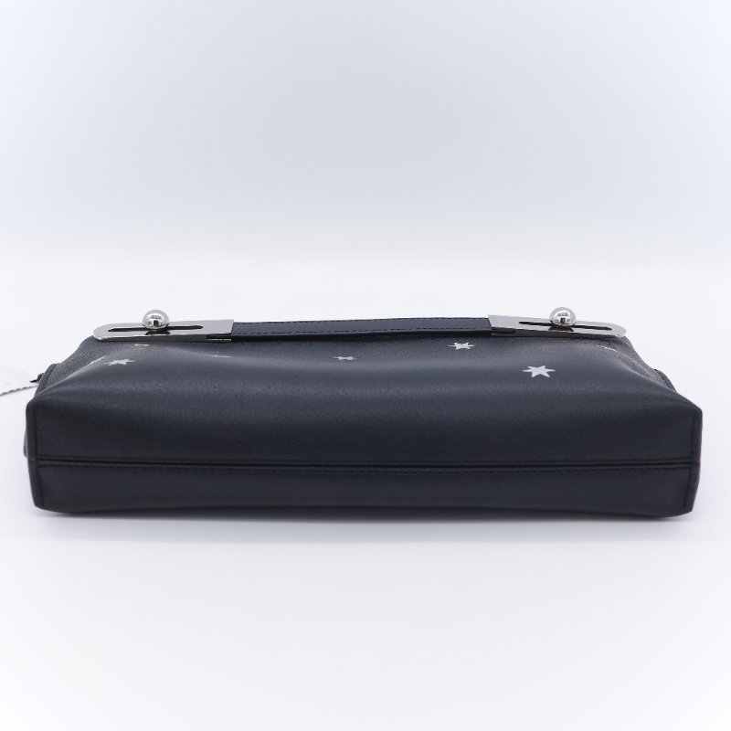 Loewe 羅威 Small Missy Stars 黑色星星 牛皮 壓紋小型手拿斜背兩用包-3