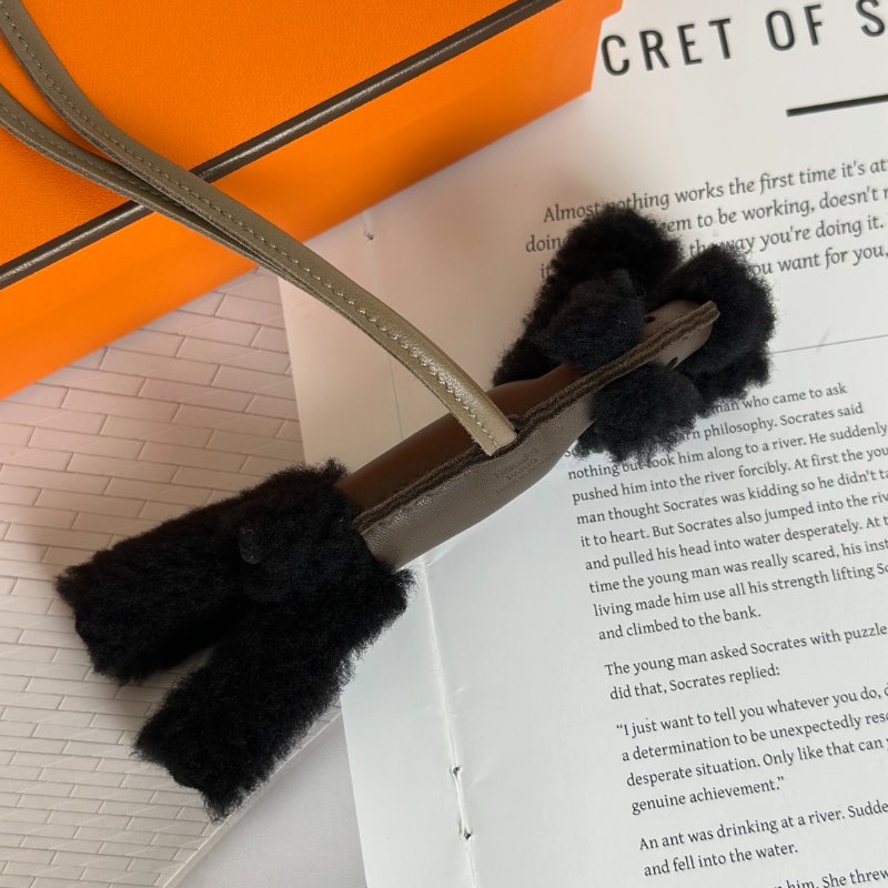 HERMES Budy charm狐狸犬 - 黑 / 巧克力 / 大象灰 W-4