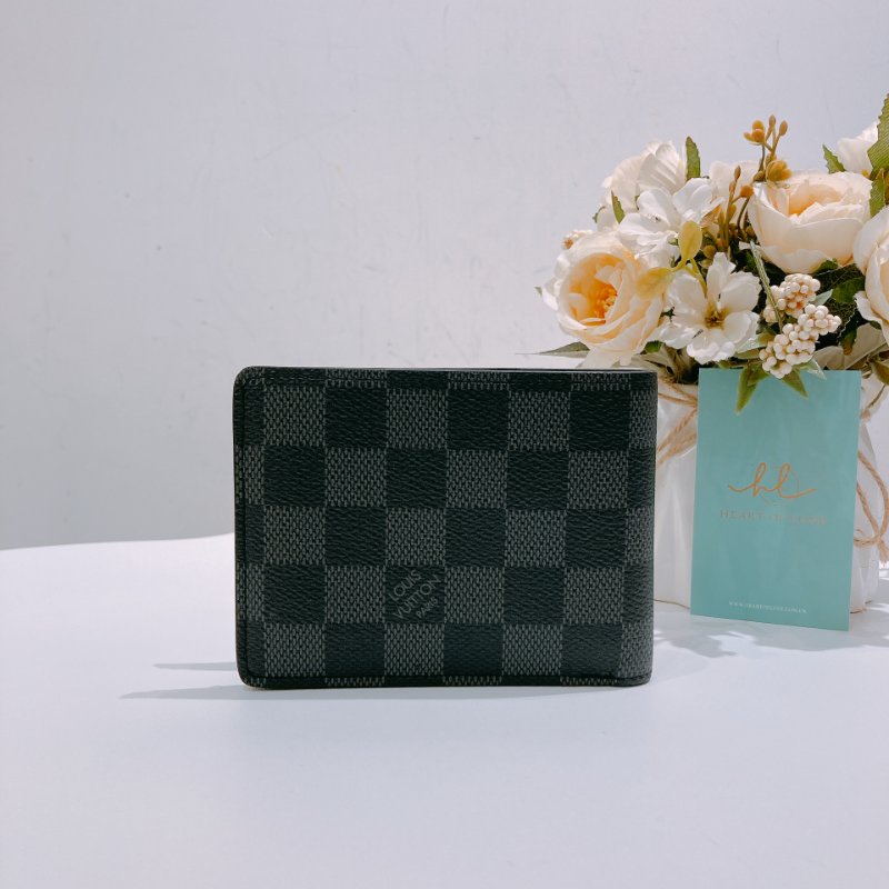 TW4757 Louis Vuitton路易威登 棋盤圖案 男士錢包 Multiple Wallet Damier Black-1